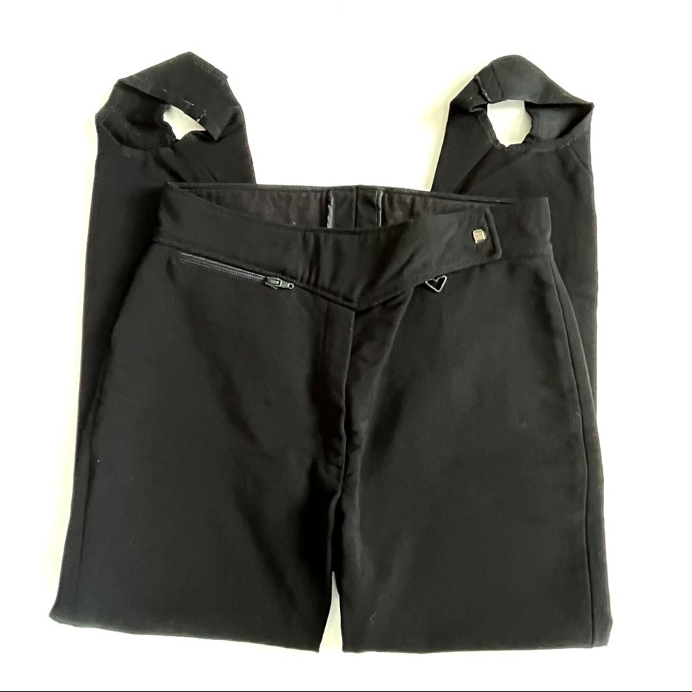 Vintage Obermeyer Womens Black Stirrup Ski Pants Size 12 R